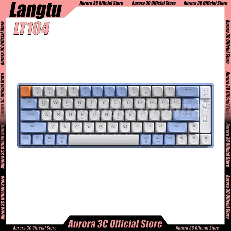 Imagem -01 - Teclado Mecânico Usb 2.4g sem Fio Bluetooth Teclados Gamer Hot Swap Rgb Backlit Escritório para pc 65 Chaves Langtu-gk65 teclado mecanico usb 24g sem fio bluetooth teclados gamer hot swap rgb backlit escritorio para pc 65 chaves langtu gk65 01