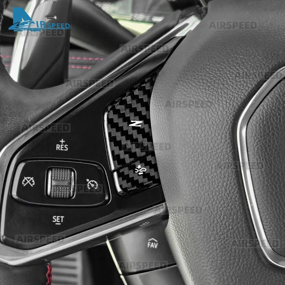 

4 шт., накладка из настоящего твердого углеродного волокна для Chevrolet Corvette C8 2024 2025, рамка кнопки рулевого колеса автомобиля, аксессуары для интерьера