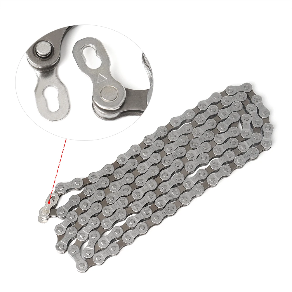 SHIMANO-TOURNEY HG40 Bike Chain para MTB, Peças Originais de Bicicleta, Cinza, 6 velocidades, 7 velocidades, 8 velocidades, 116L, HG 116L