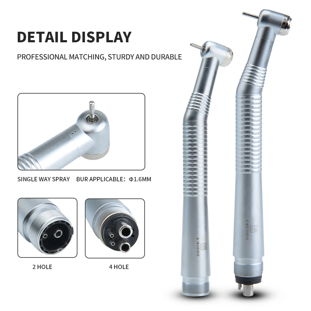 AZDENT Dental Single Spray Standard High Speed Handpiece Turbine Push Button Head Dia 12.5 mm Dentist Tools