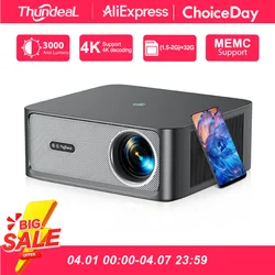 ThundeaL 3000Ansi 4K Full HD Projector TD98Pro 2G 32G Home Theater WiFi Android Portable Samrt TV Cinema TD98 Pro Beam Projector