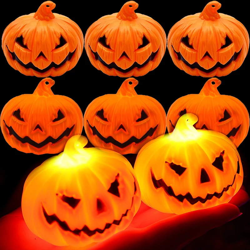 

Halloween Theme Pumpkin Lantern Toy Festive Atmosphere Decoration Props LED Simulation Pumpkin Lantern Party Luminous Toys