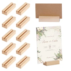 Wood Place Card Holders Wood Table Number Stands Picture Holder Sign Holdersr for Ceremony Party Home Decoration Retail Shop