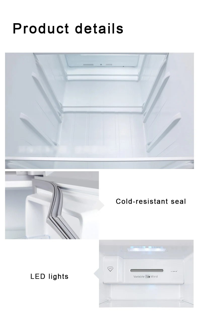 519L Double-door Air-cooled Frost-free Gray Premium Design Refrigerator