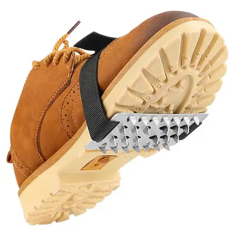 미끄럼 방지 아이스 클로 크램폰, 스테인레스 스틸, 야외 클라이밍 스노우 신발 커버, 아이젠 클릿 신발 커버, 26 톱니, 1 쌍