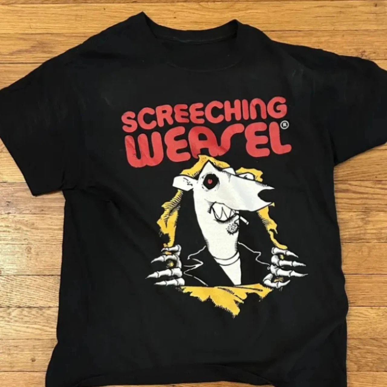 Cartoon Rodent Grunge Rock 2025 Live Music Aesthetic Band Graphic Tee Cotton Mens Womens T-Shirt Summer Streetwear