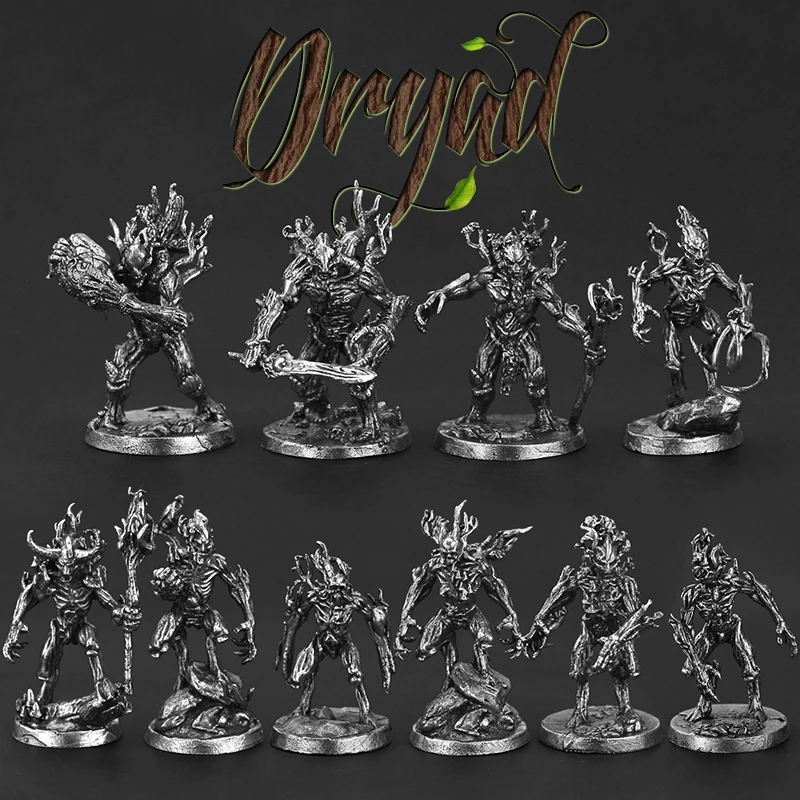 금속 나무 정신 가드 모델 액션 피규어 장난감 보드 게임 조각 데스크탑 자동차 인테리어 미니어처 장식 액세서리 입상