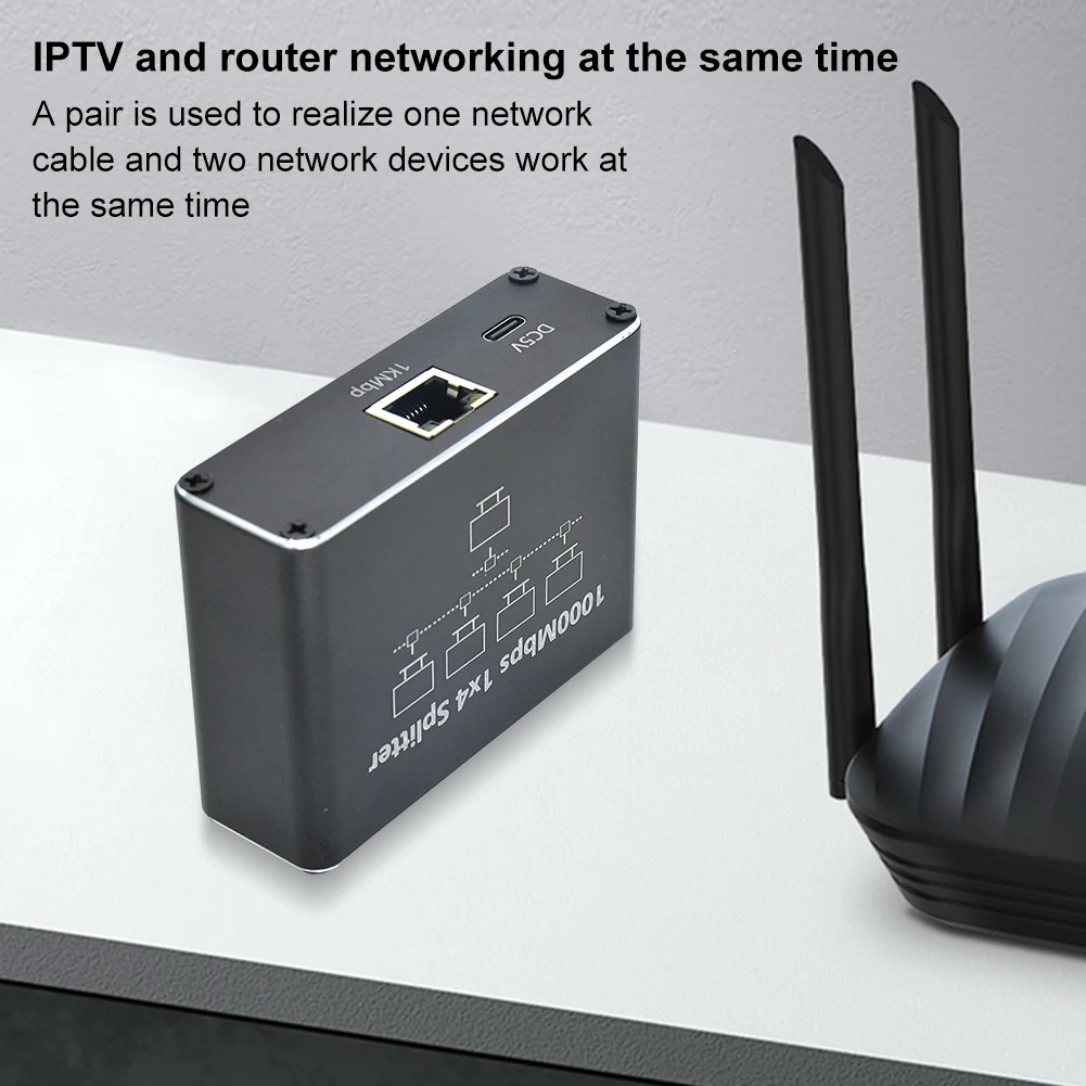 فاصل إيثرنت 1 إلى 3/4 1000 ميجابت في الثانية كابل الإنترنت الفاصل جيجابت RJ45 LAN تمديد الشبكة للكمبيوتر المحمول راوتر TV-Box