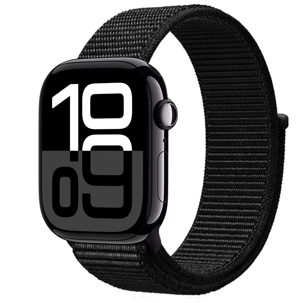 Nylon-Schlaufenarmband für Apple Watch 44mm 40mm 45mm 42mm 46mm 49mm Armband Correa iWatch Series 12 11 10 SE 9 8 7 Ultra 4 3 2
