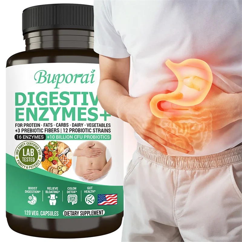 

Digestive Enzymes+ - Promotes Intestinal and Immune Health, Naturally Detoxifies, Enhances Absorption, and Improves Digestion