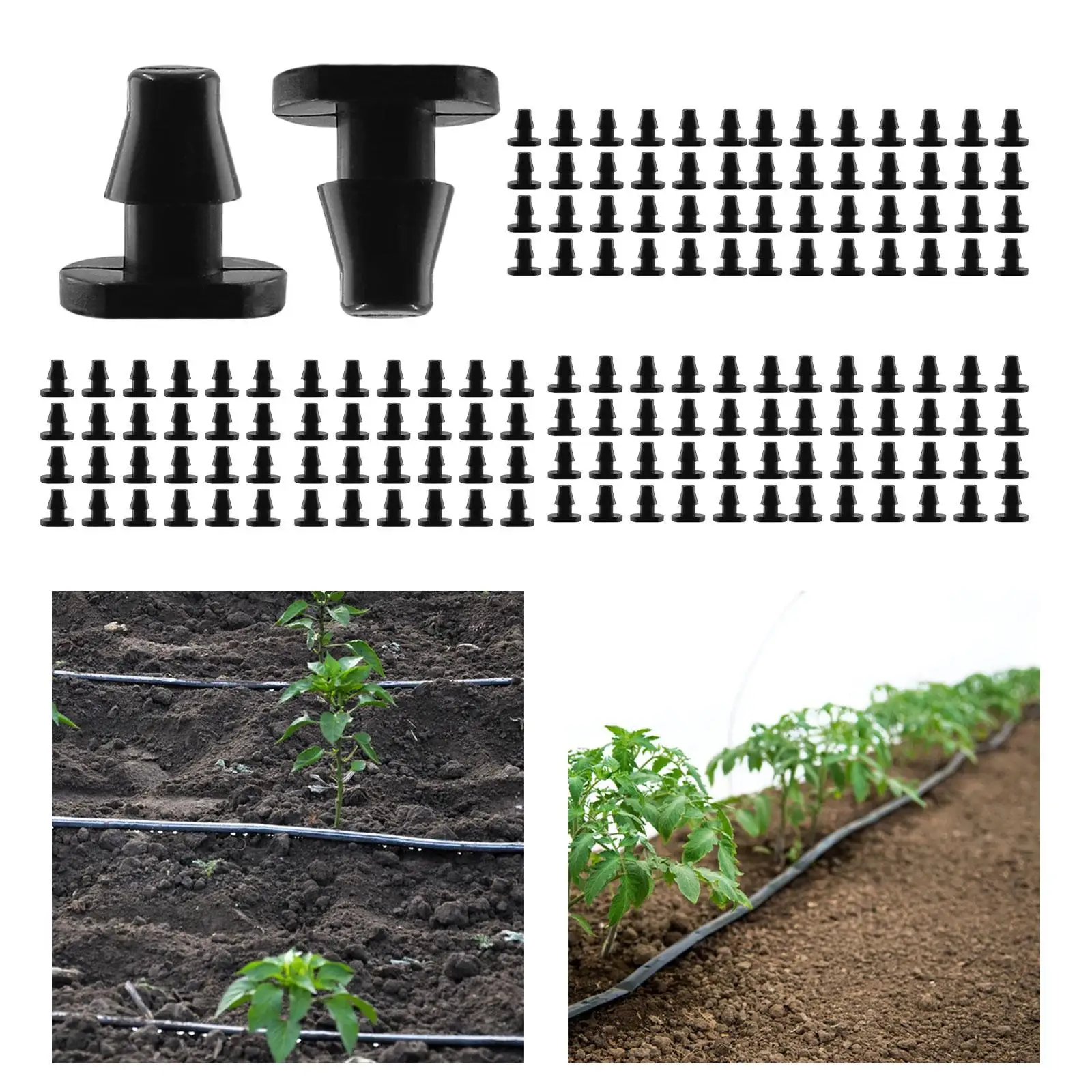 150Pcs Drip Irrigation Blockage Plug 1/4 inch Useful Lightweight Water Leakage Plug for Garden Landscape Agricultural Irrigation
