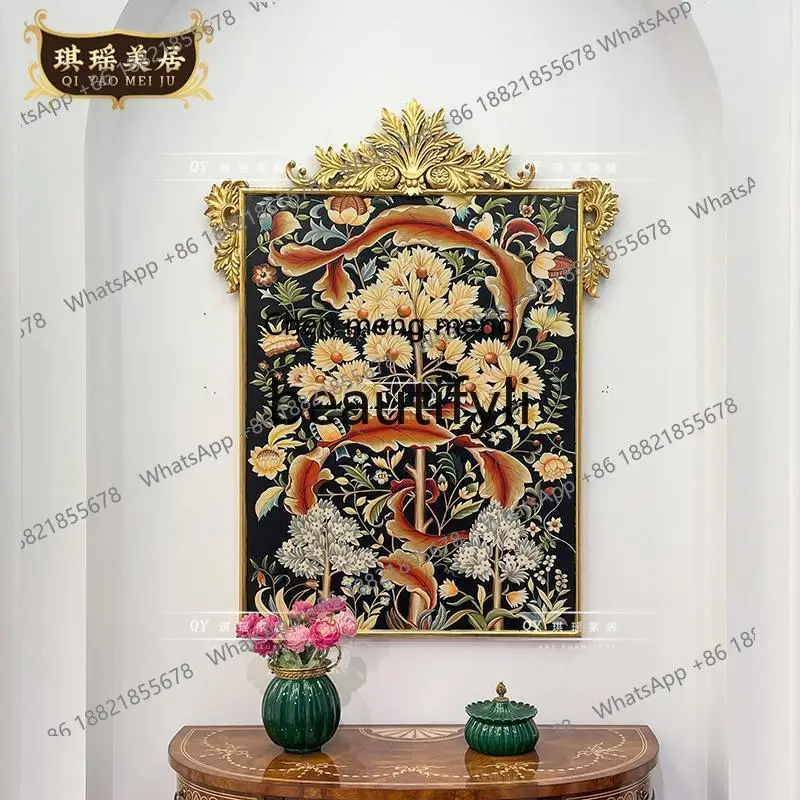 

American entrance decorative painting vertical plate living room mural corridor end hanging paintings to attract wealth
