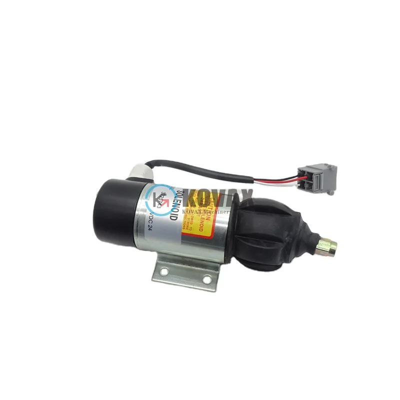 For 3726743 High Quality Flame Shutdown Solenoid Valve 24V Excavator Engine Spare Parts Volvo Engine Tamd61A