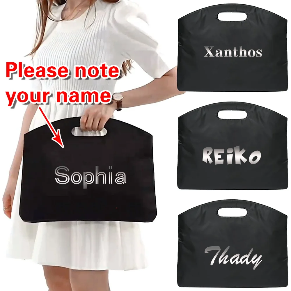 

Персонализированный индивидуальный портфель для хранения документов для конференций. Простой и прочный пакет для хранения деловых поездок на работу.