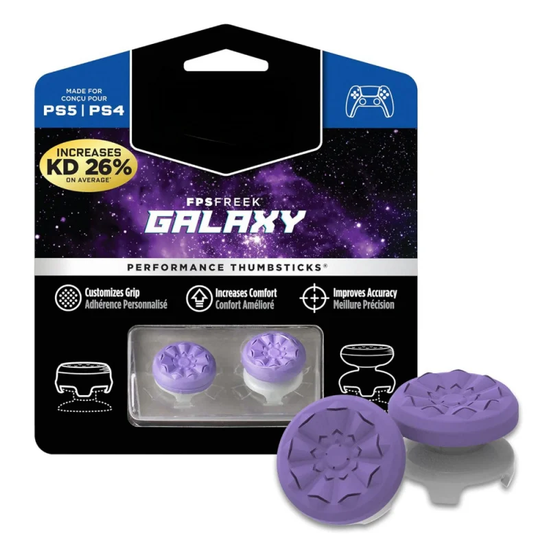 KontrolFreek FPS Freek Galaxy para PlayStation 4 (PS4) y PlayStation 5 (PS5) |   Thumbsticks de Alto Rendimiento: 1 Alto, 1 Medio
