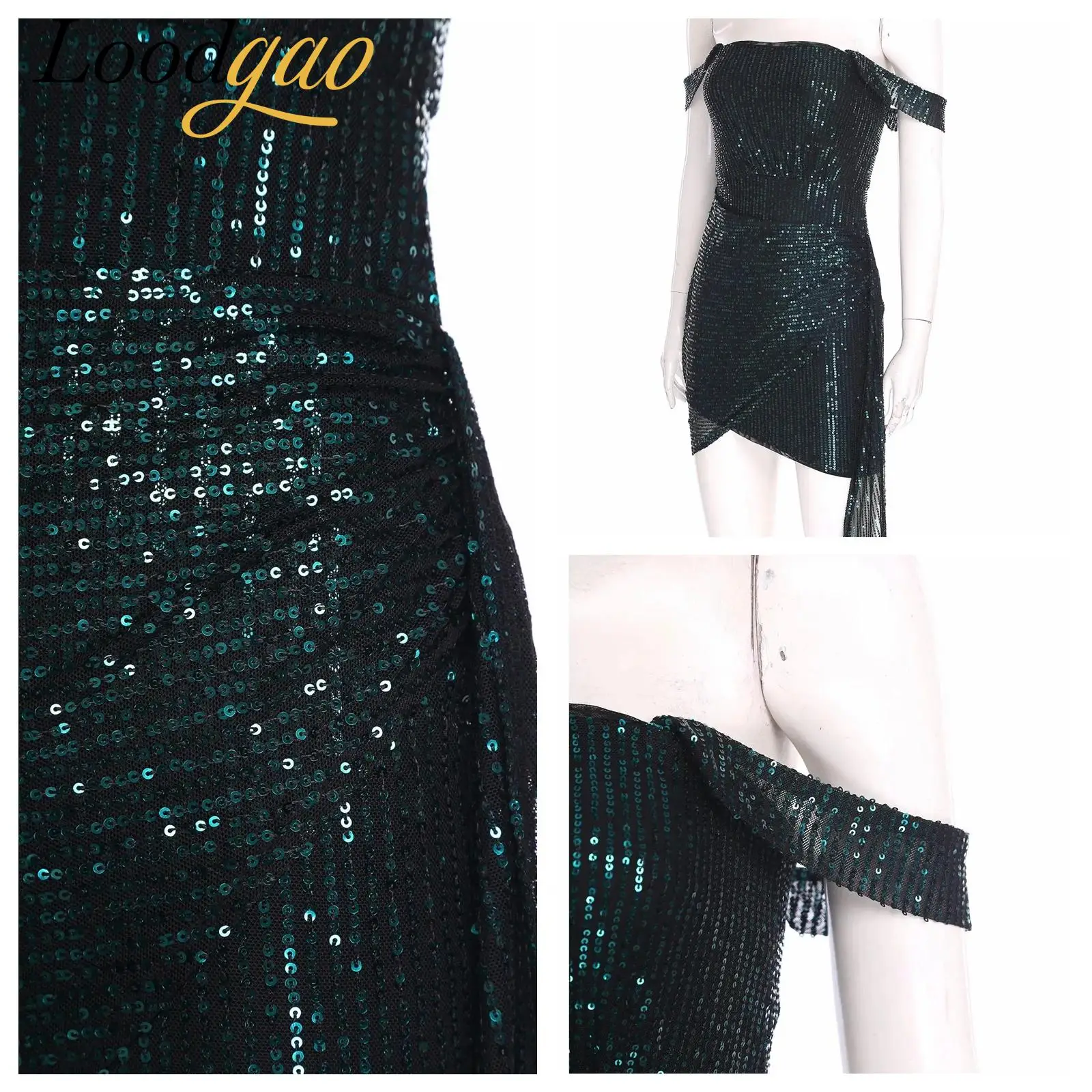 

Womens Party Strapless Mini Dress Prom Gown Off Shoulder Pageant Dress Femme Cocktail Vestido De Fiesta Sequins Bodycon Dress