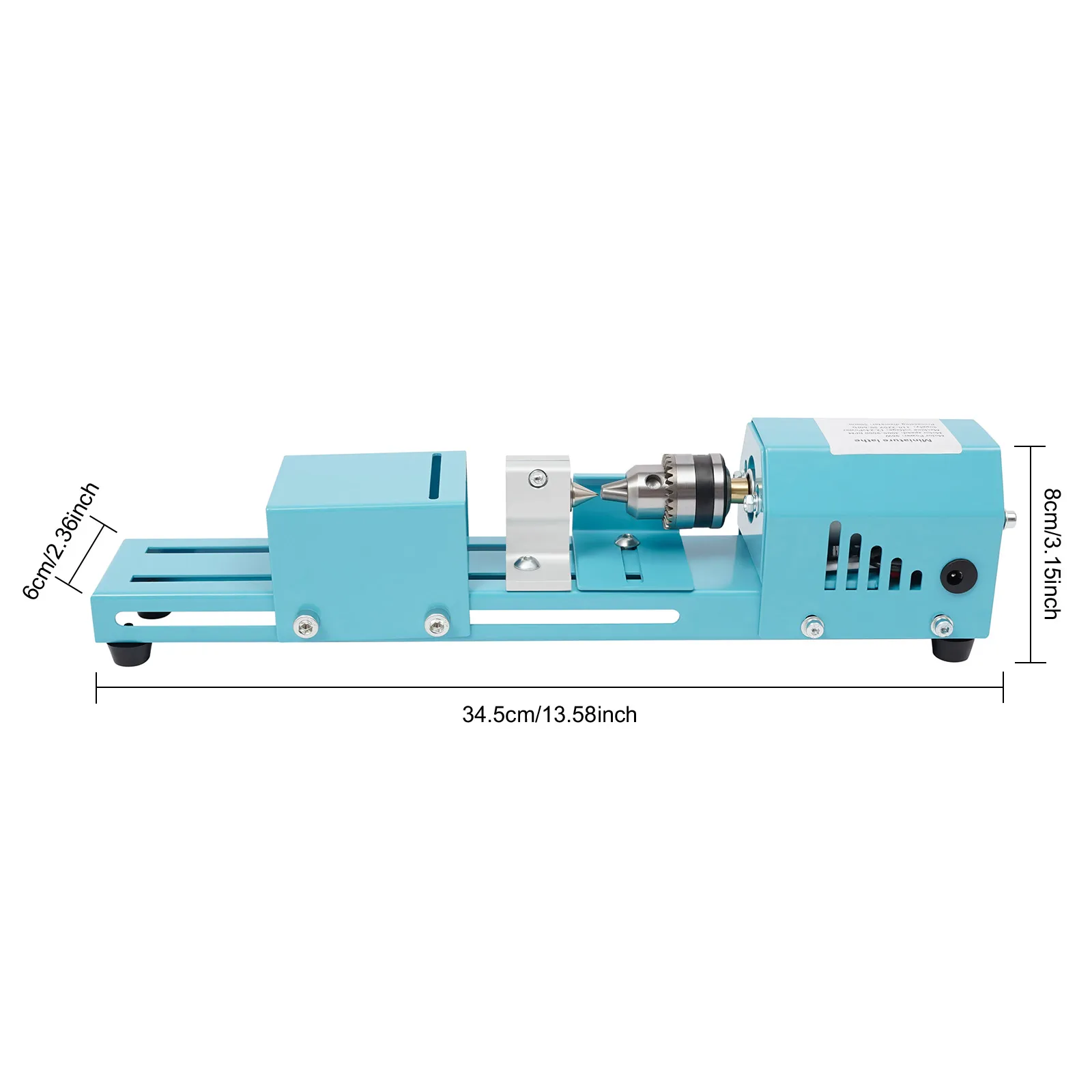 96W Mini Lathe Machine 4000-9000rpm 7 Gears US Plug 1.97in Processing Diameter for Table Woodworking