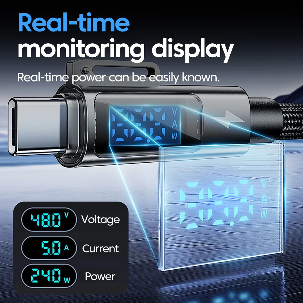 Elough 4 في 1 240 واط كابل عرض سوبر تهمة USB نوع C إلى الإضاءة نوع C كابل آيفون 16 سامسونج Carplay USB C سلك بيانات