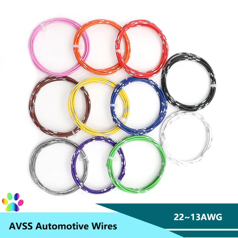 

10/50/100m AVSS Electric Car Wires 22~13AWG Speaker Audio Cable Copper Power Cord Line Electronic Automotive Wire For Cars