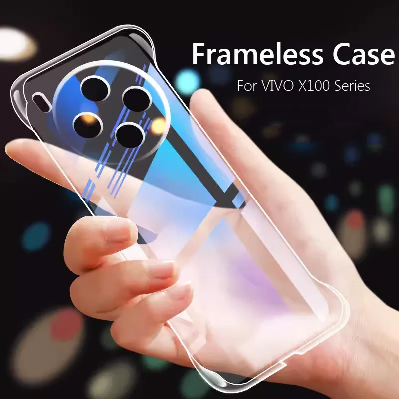 

Безрамный тонкий прозрачный жесткий чехол на заднюю панель для VIVO X100 X200 Ultra X200Ultra X100S Pro X100 Pro X100Ultra Coque Чехлы для телефонов