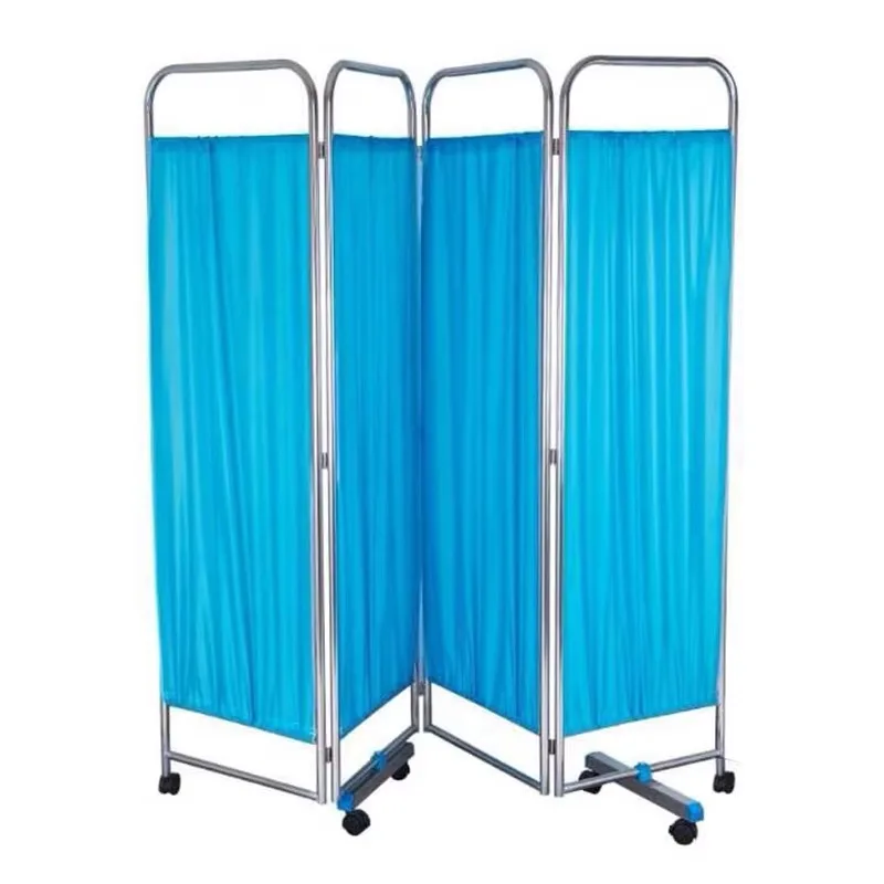 MN-PF001 المبيعات الساخنة أثاث المستشفى الفولاذ المقاوم للصدأ للطي شاشة ستارة السرير الطبية #2