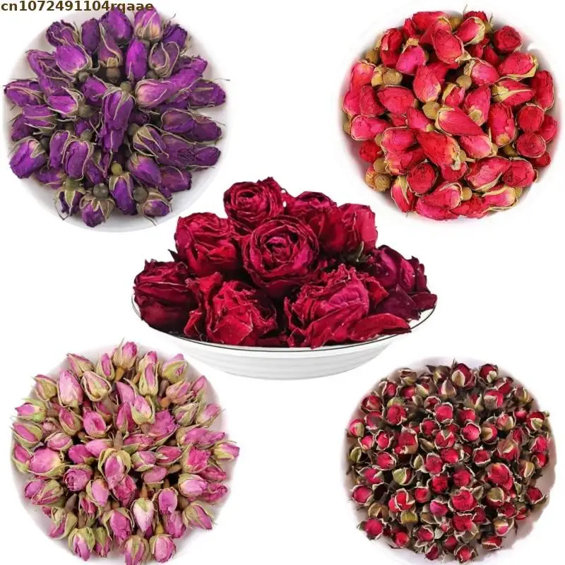 

High Quality Natural Rose Buds Dried Flowers For Home Wedding Decor Incense Sachet Soap Candle Homemade Perfume Making Materials