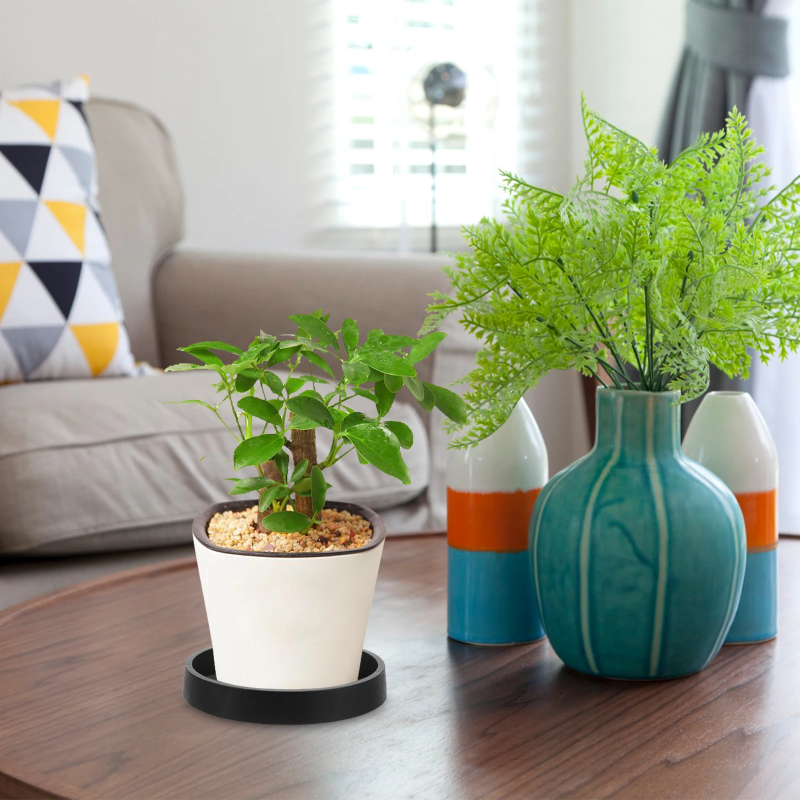 

5pcs Flower Pot Base Plates Durable Plastic Round Saucers for Plants House Trays Catch Water Soil Gardening Home Decor