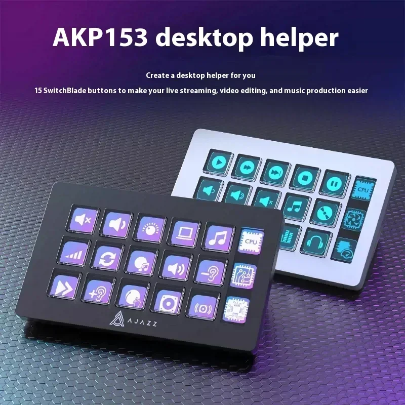 Ajazz Akp153 Desktop Controller Console Panel Programming Shortcut key 15-Key Keyboard Wired Pc Accessories For Mac Win Office