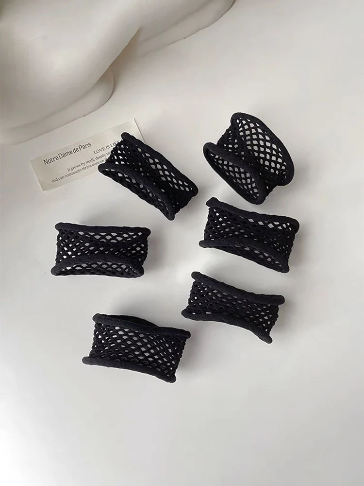 

Personalized casual widened hollow high elasticity headband, fashionable mesh seamless rubber strap, women's ponytail headband