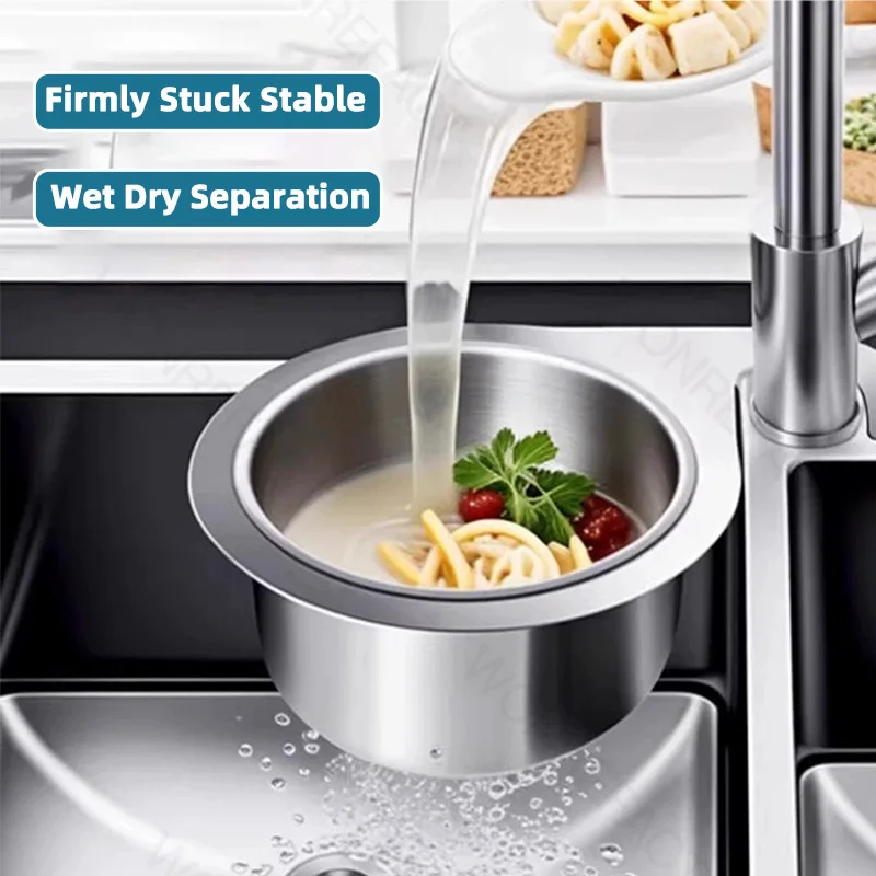 Stainless Steel Swan Drain Basket kitchen Sink Storage Rack Drainer Sink Strainer Universal Sink Garbage Strainer
