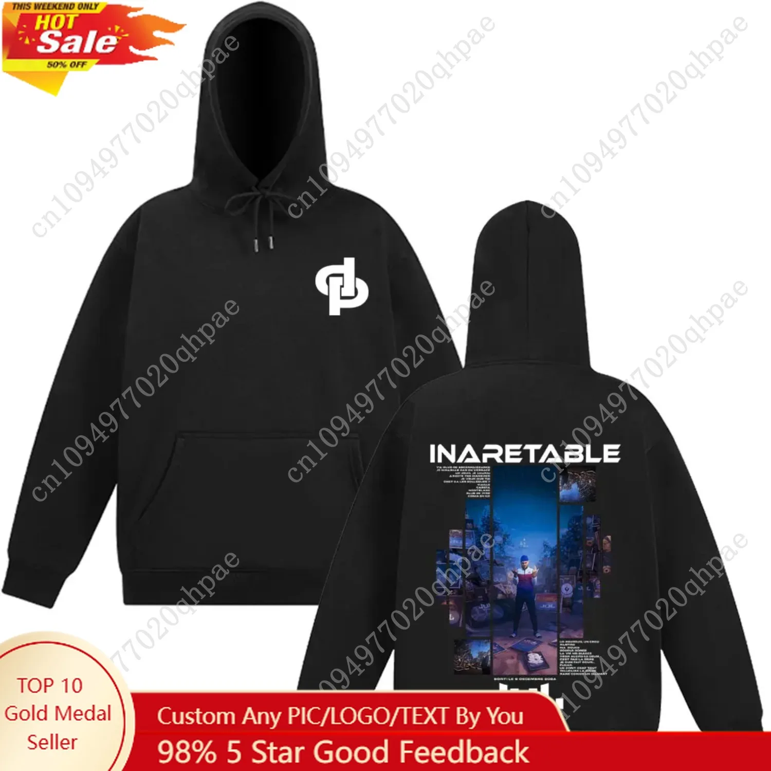 

French Rapper Jul 2025 Album Graphic Hoodie Mens Clothing Rock Hip Hop Pullover Fashion Long Sleeves Harajuku Fleece Sweatshirt