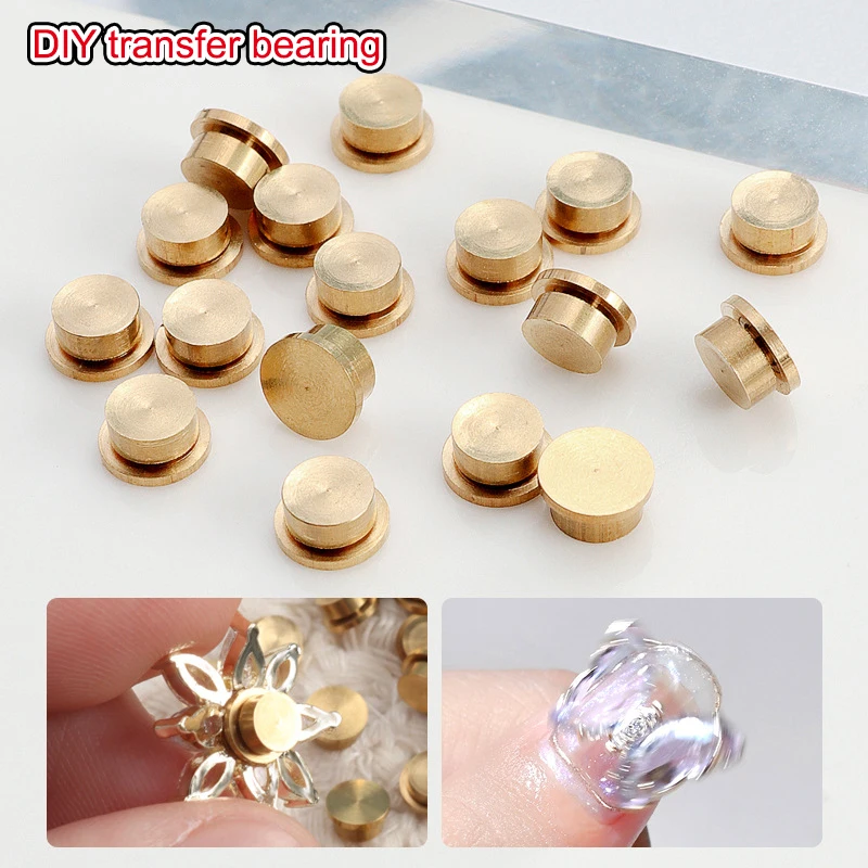 5Pcs Rotierenden Lager 11Größe Maniküre Rotierenden Schmuck Zubehör Cartoon Universal Rotierenden Lager Drehbare Transfer Perle