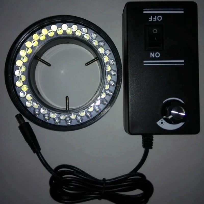 56 LEDs UV Machine Vision Ring Light Shadowless Adjustable BrightnessIndustrial IlluminationStereo Microscope Optical Inspection