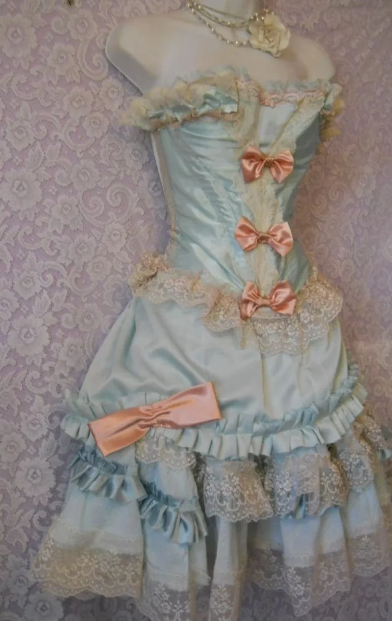 Cosplaydiy Marie Antoinette Lolita Dress Vintage Costume suit Powder blue pink Marie Antoinette inspired outfits Lovely Dress