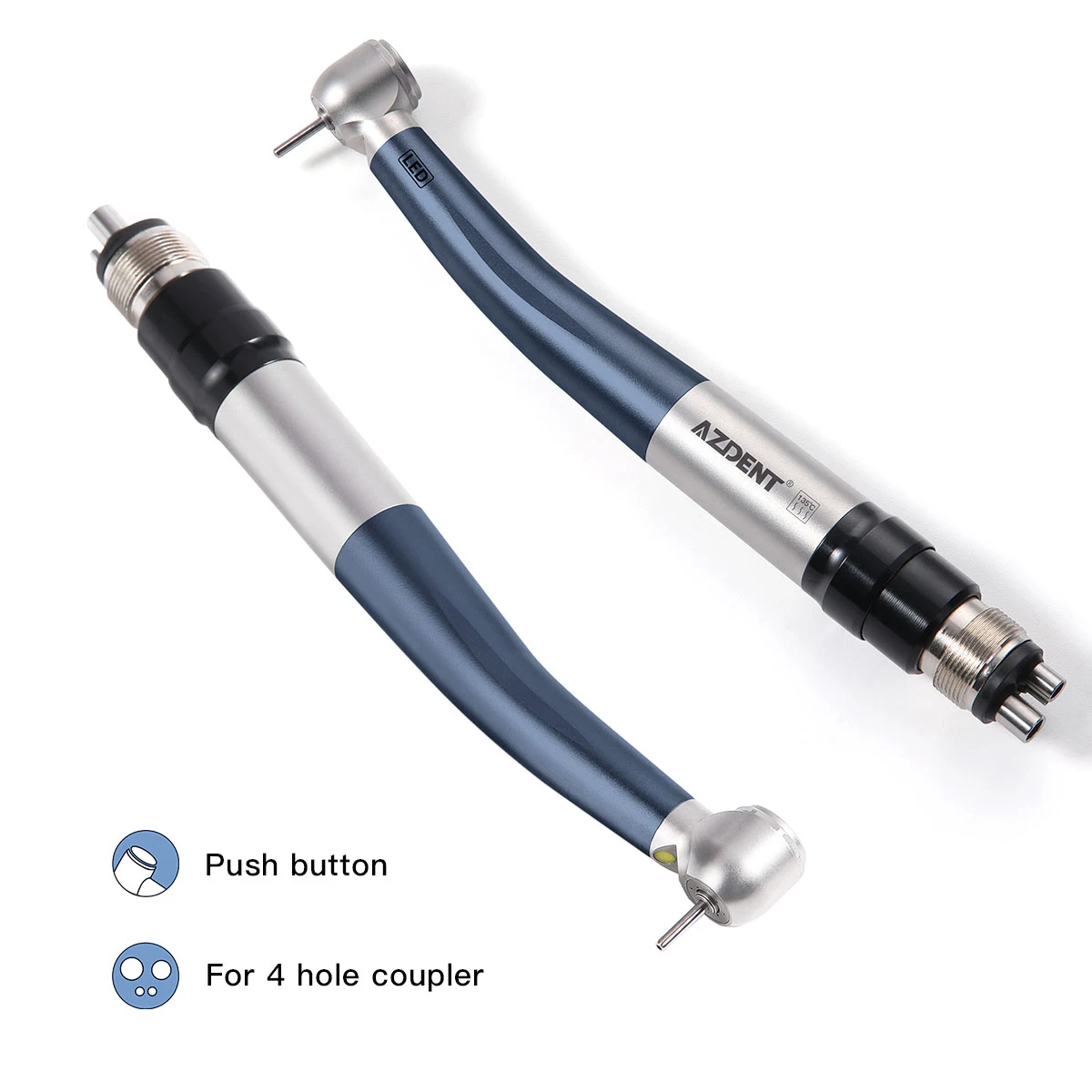 Azdent Dental LED Hochgeschwindigkeits-Handstück mit E-Generator und Schnellkupplung, Zahnmedizinprodukte, Hochrotierender Dental-LED-Stift – Detail 11