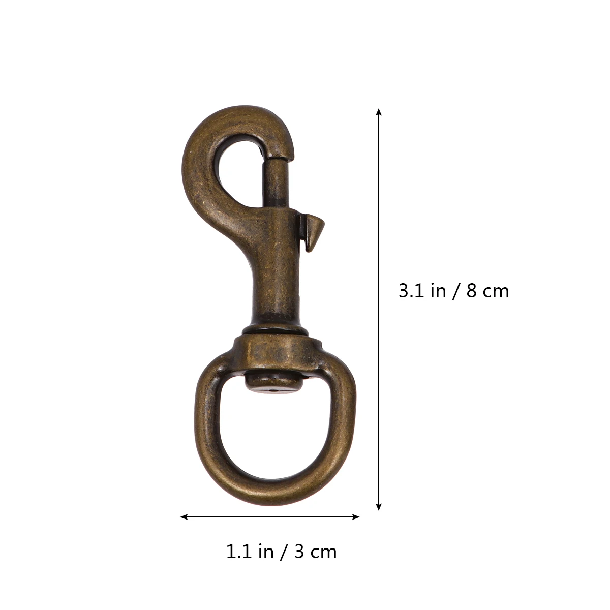 

2pcs Pet Traction Rope Buckle Zinc Alloy Durable Swivel Hook Harness Accessories Dog Leash Supplies Bronze Color Pet Collar