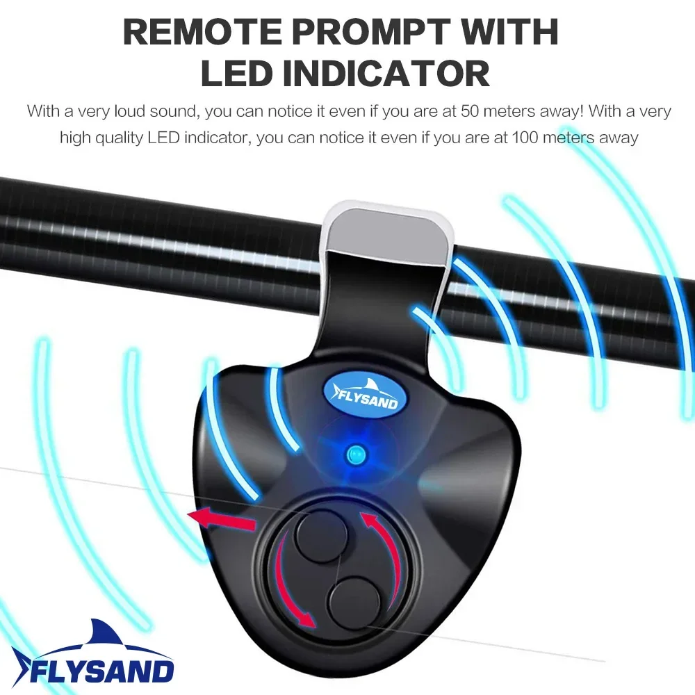 حساسة الإلكترونية الصيد إنذار مؤشر LED في الهواء الطلق الجرس الأسماك لدغة تنبيه جرس لينة المطاط كليب الصيد رود #4