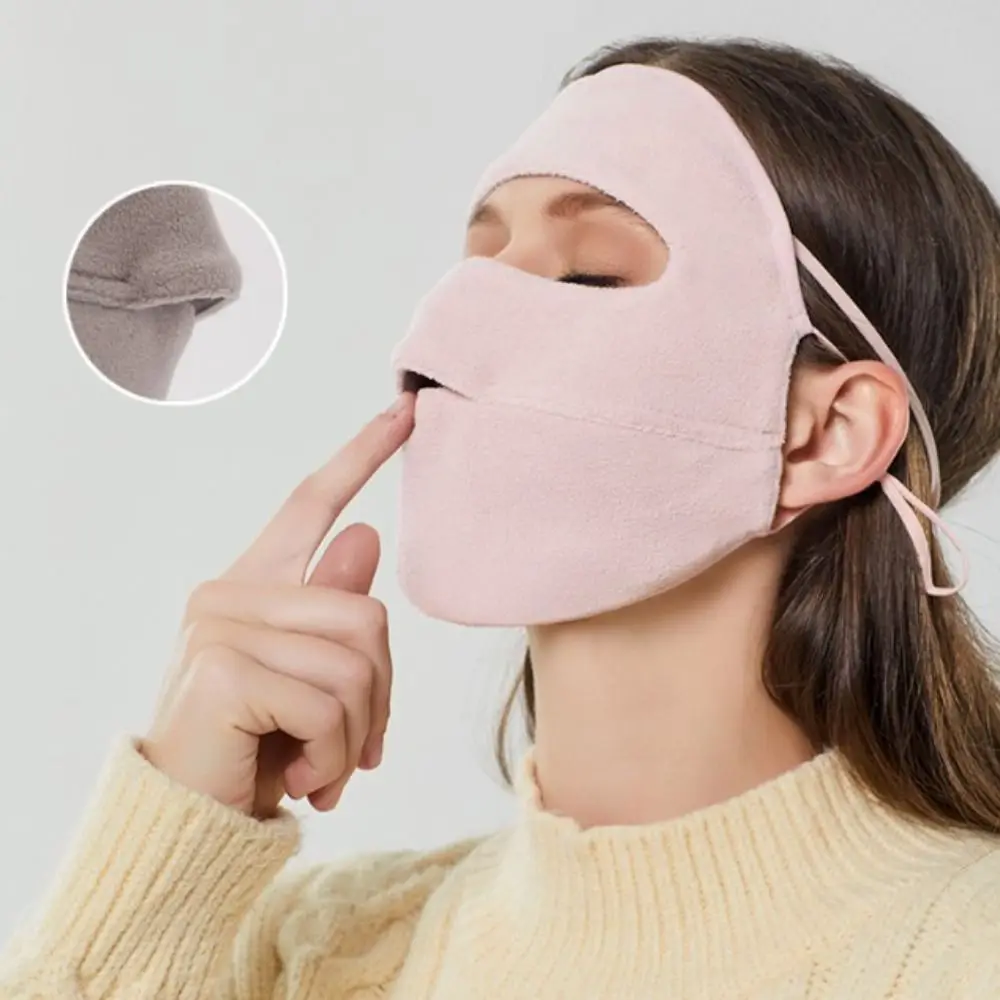 Zacht met dik fluwelen wintermasker Koudbestendig Winddicht Warm masker Opening Ademend Volledige gezichtsbedekking Winddicht masker Buiten