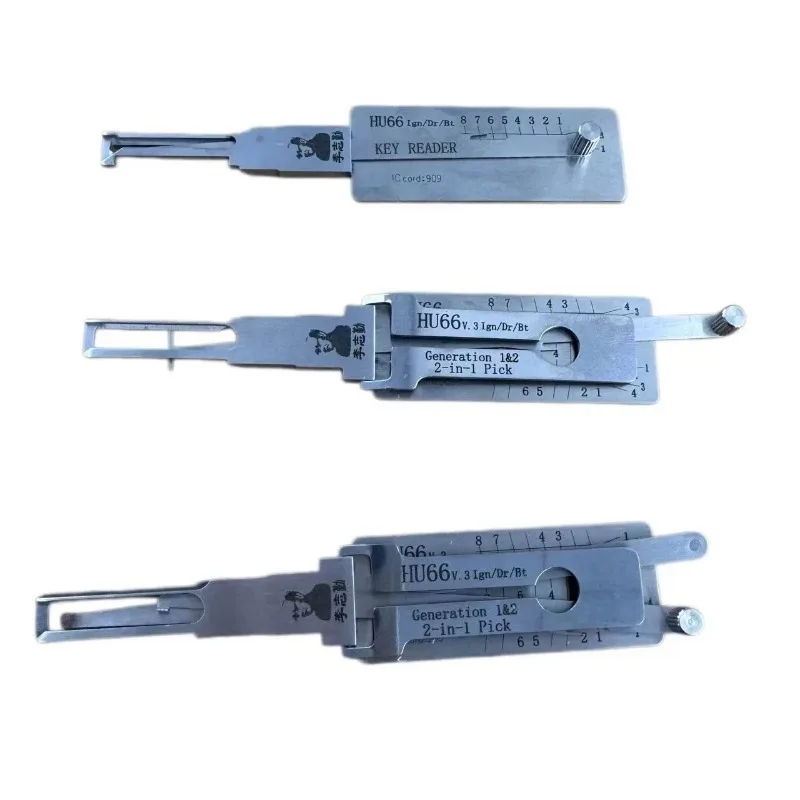 2026 LISHI 2-in-1 Locksmith Tool HU66 Key Reader Signal Lifter V.3 IGN/DR/BT Multi-Function Automotive Unlocking Tool