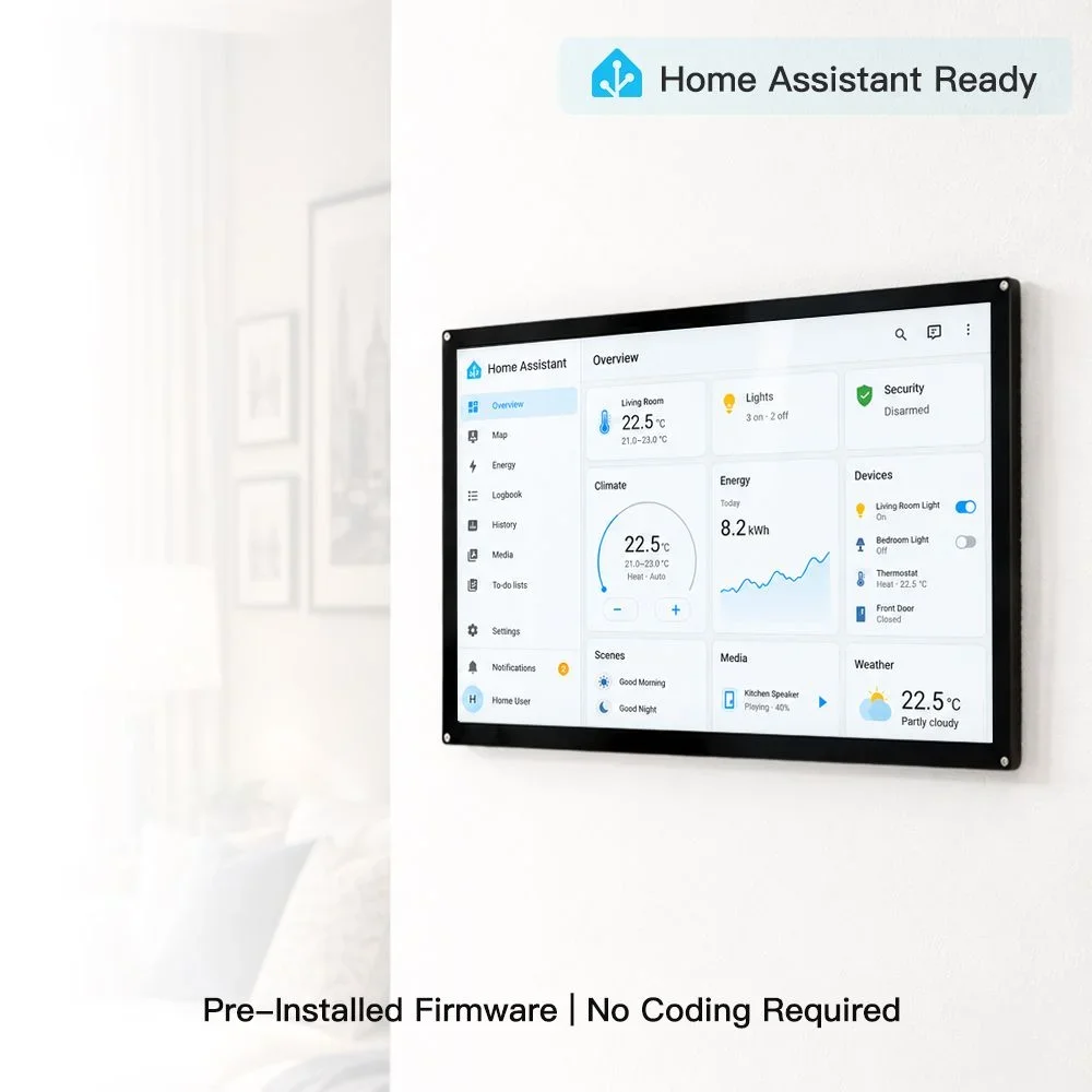 Popular 10.1inch Control Panel for Smart Home Assistant, Ready-to-Use Wall-Mounted Touchscreen with With 2MP Camera as Optional