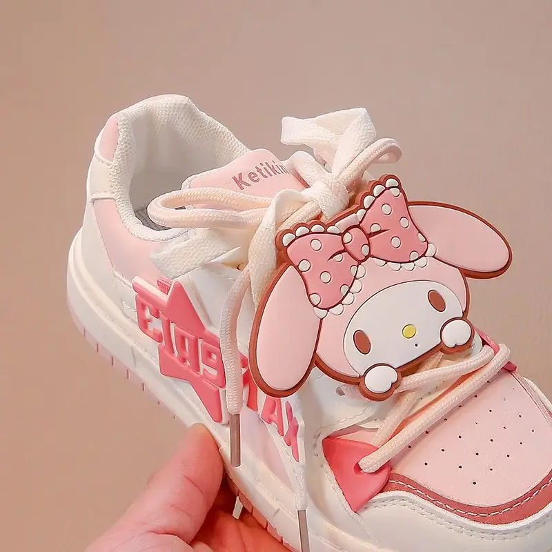 My Melody Sports Shoes Girls Sanrio Kawaii Anime Hello Kitty Sneakers Cartoon Cute Children Casual Board Shoes Tide Gift for Kid