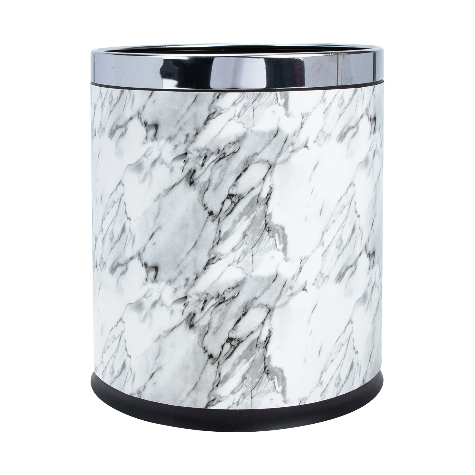 

Marble Trash Can Plastic Stable Long Service Easy Clean Lightweight Size Style Home Bathroom Office Garbage Container KTV Hotel