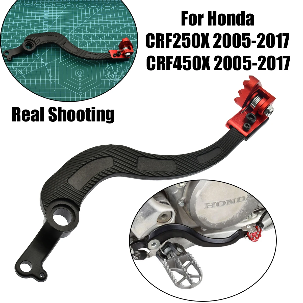 Motocyklowa dźwignia hamulca nożnego tylnego hamulca do Honda CRF250X CRF450X CRF250 CRF450 250 450 250X 450X 2005-2013 2014 2015 2016 2017