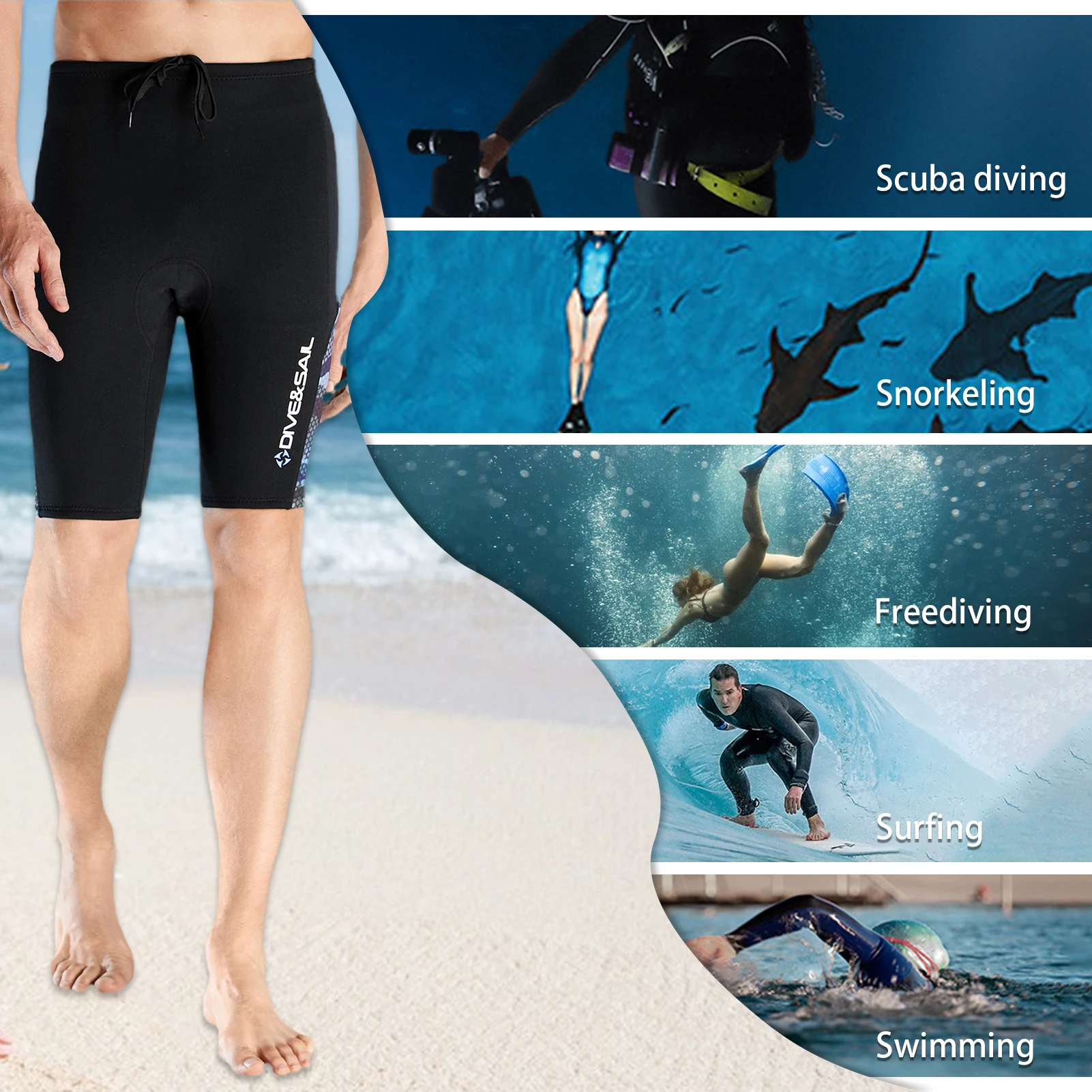 2mm neoprene wetsuit shorts homens calças de wetsuit térmico para surf mergulho canoing caiaque shorts de wetsuit 2mm shorts