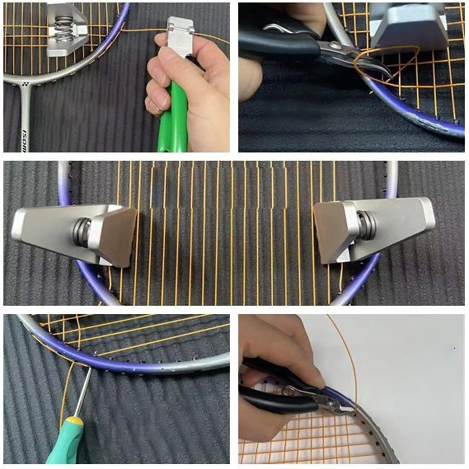 Starting Stringing Clamp Aluminum Alloy Multicolor Plier Wire Cutter Tennis Racket Repair Tools for Badminton Restring Machine