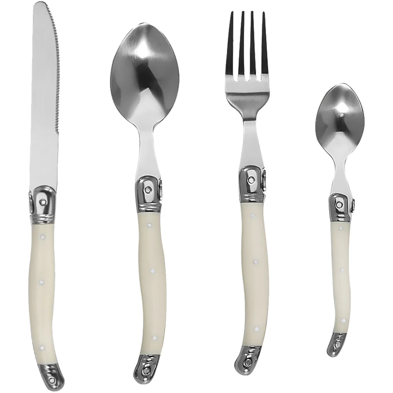 EpeiusHome Nordic Ins Style Stainless Steel Western-style Tableware Set Dinner Knife Steak Knife Spoon Fork Combination