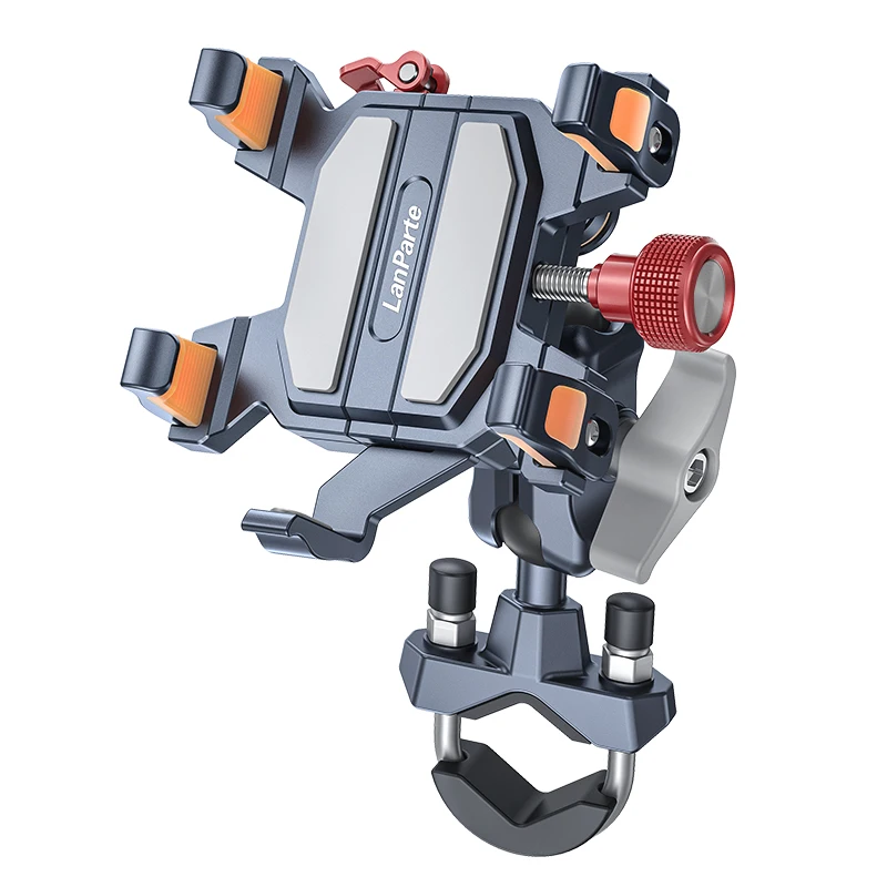 Metal Alloy Shockproof Motorcycle Phone Holder Vibration Dampener 360 Rotation Motorbike Bicycle Bike Scooter Phone Stand Mount image 3