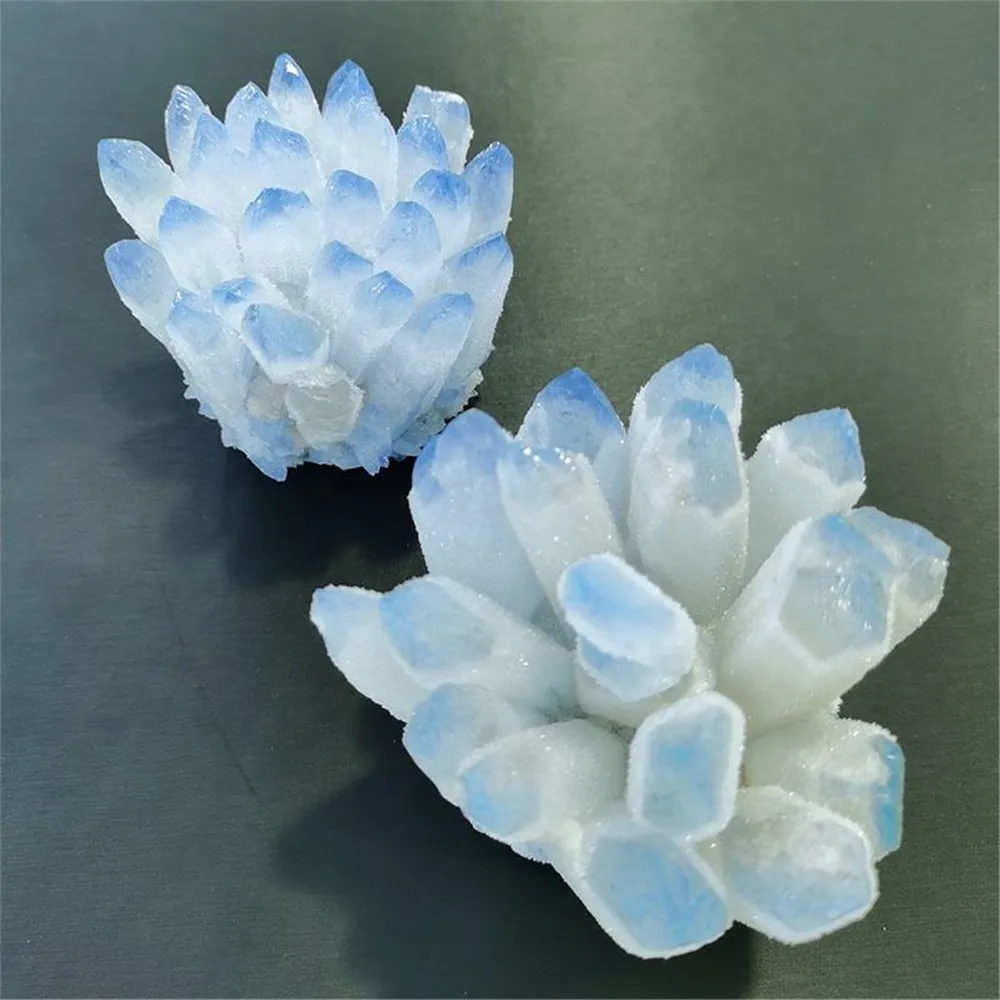 Wholesale Feng Shui Decoration Blue Phantom Quartz Cluster Healing Crystals Raw Stones 1pc