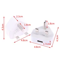 Adaptateur de chargeur mural universel, prise britannique, 3 broches, 1/2 ports USB, charge pour iPhone 11, Huawei 6