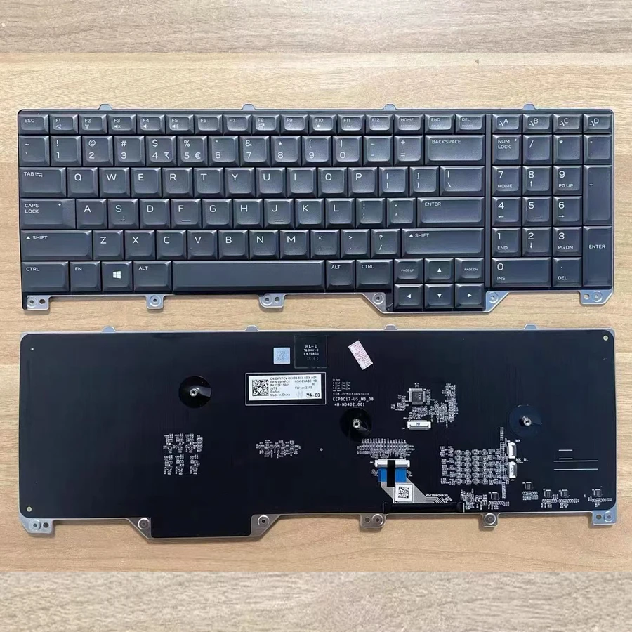 

P38E US Keyboard For Dell Alienware 17 R5 Area 51M P38E 2019 Laptop Backlit 44RC9 044RC9 WYFCV 0WYFCV